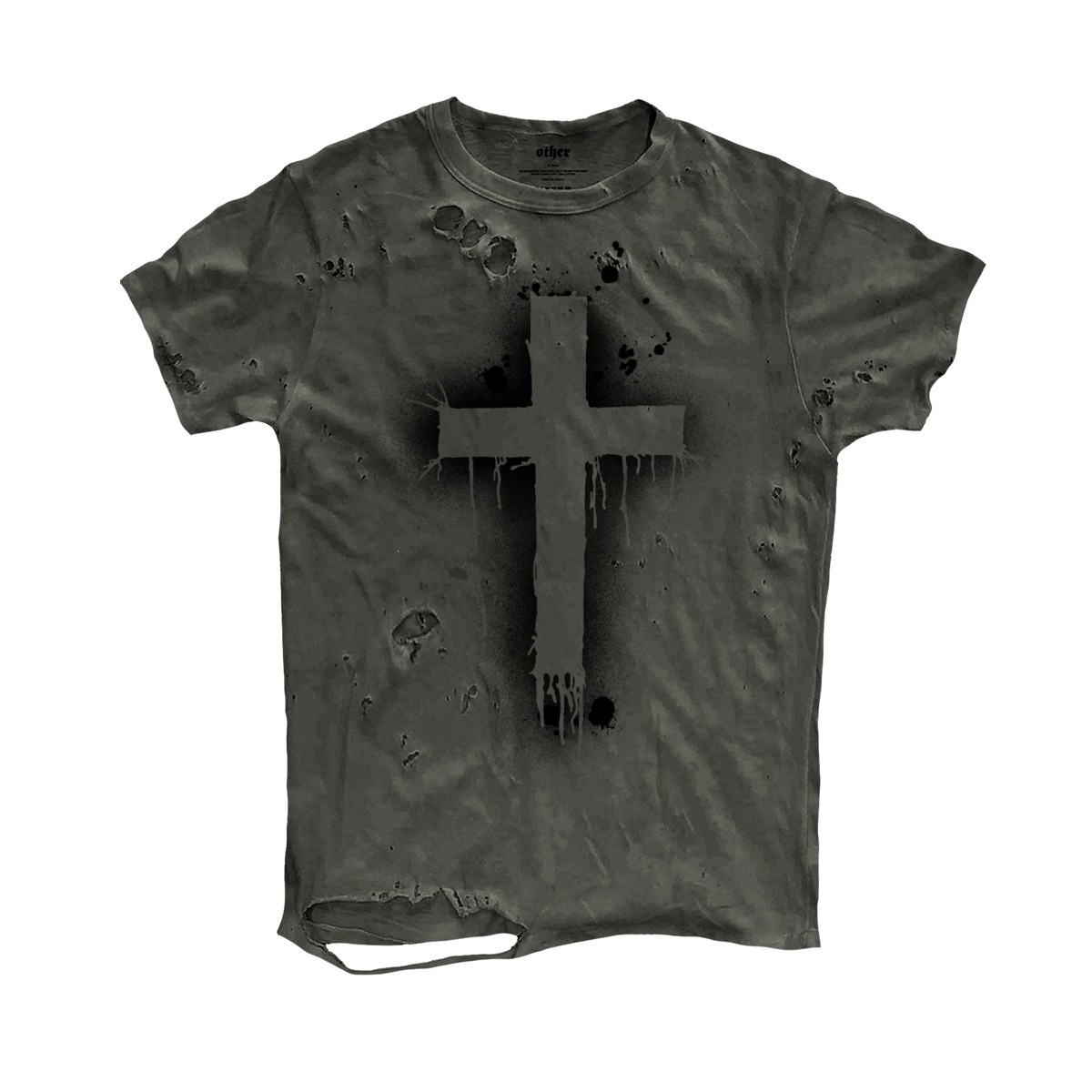 Short-sleeve T-shirt With A Cross Design Top 2 Short-sleeve T-shirt With A Cross Design Top - Image 2