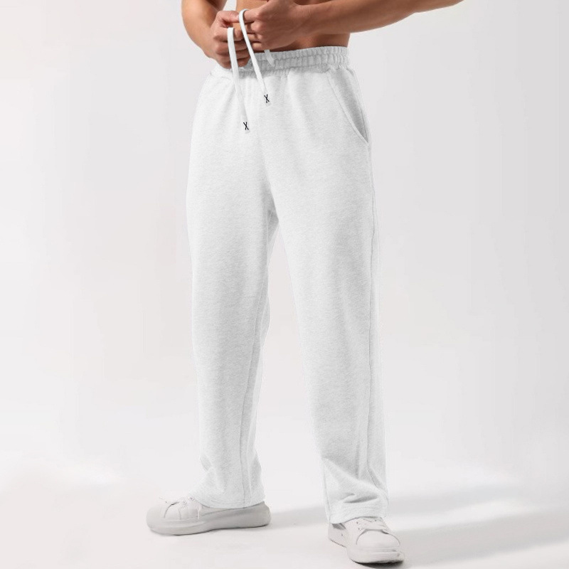 Solid Color Elastic-waist Drawstring Sweatpants 4 Solid Color Elastic-waist Drawstring Sweatpants - Image 4