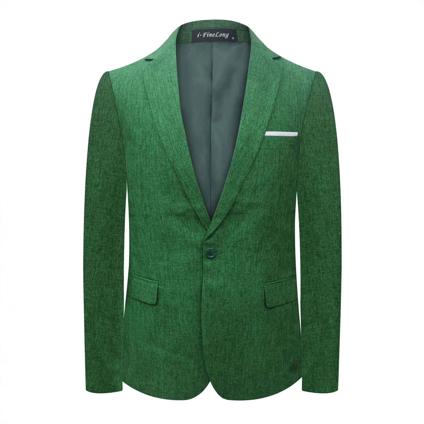 Men's Casual Solid Color Suit Jacket 7 Men's Casual Solid Color Suit Jacket - Image 7
