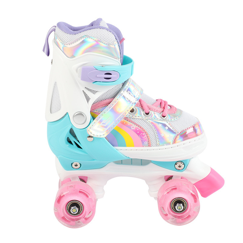 Children's Skates Double Row Four Wheel Full Flash 2 Children's Skates Double Row Four Wheel Full Flash - Image 2