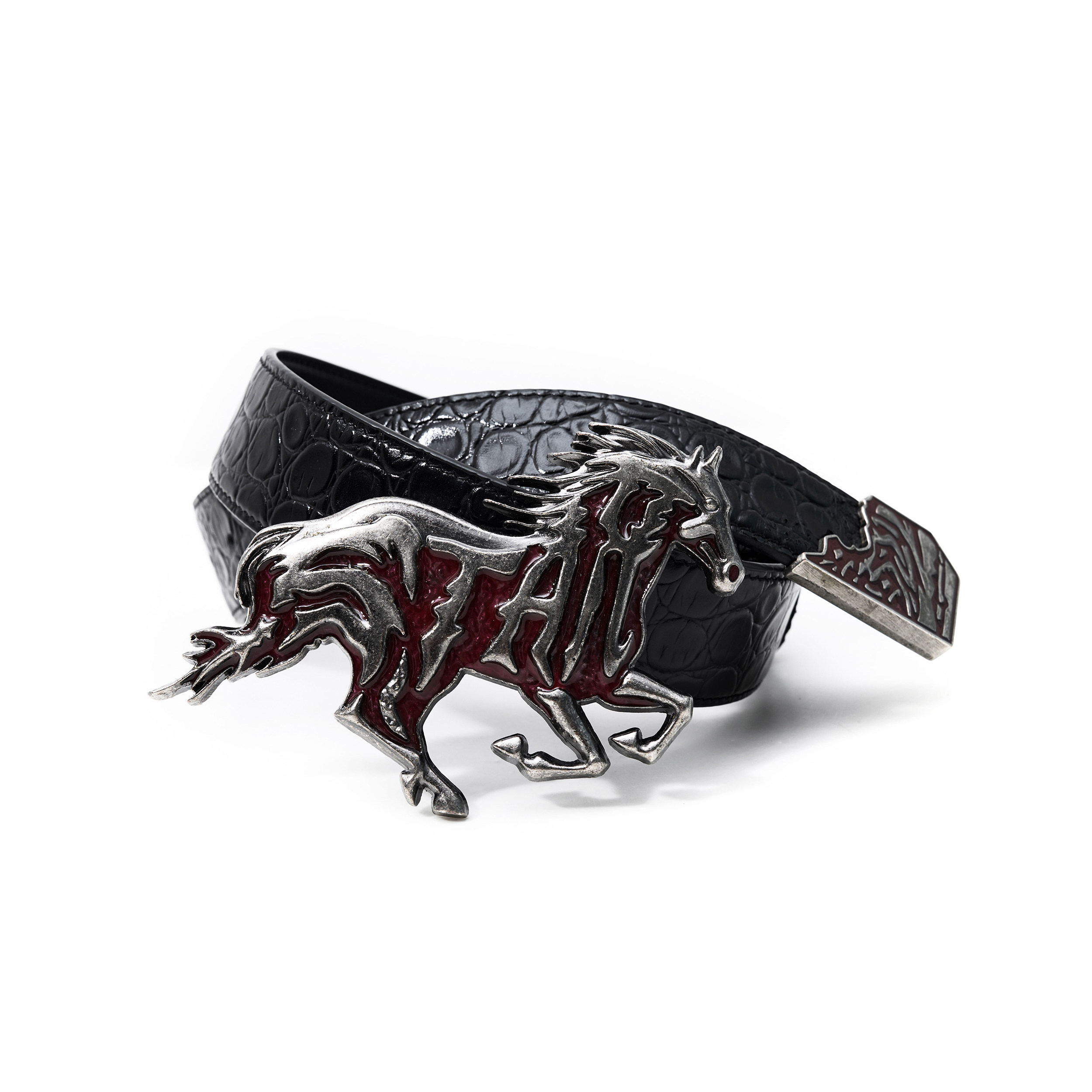 Textured Embossed Full-grain Leather Belt 2 Textured Embossed Full-grain Leather Belt - Image 2
