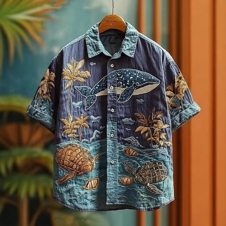 Retro style 3D Printed Short Sleeve Shirt 2 Retro style 3D Printed Short Sleeve Shirt - Image 2