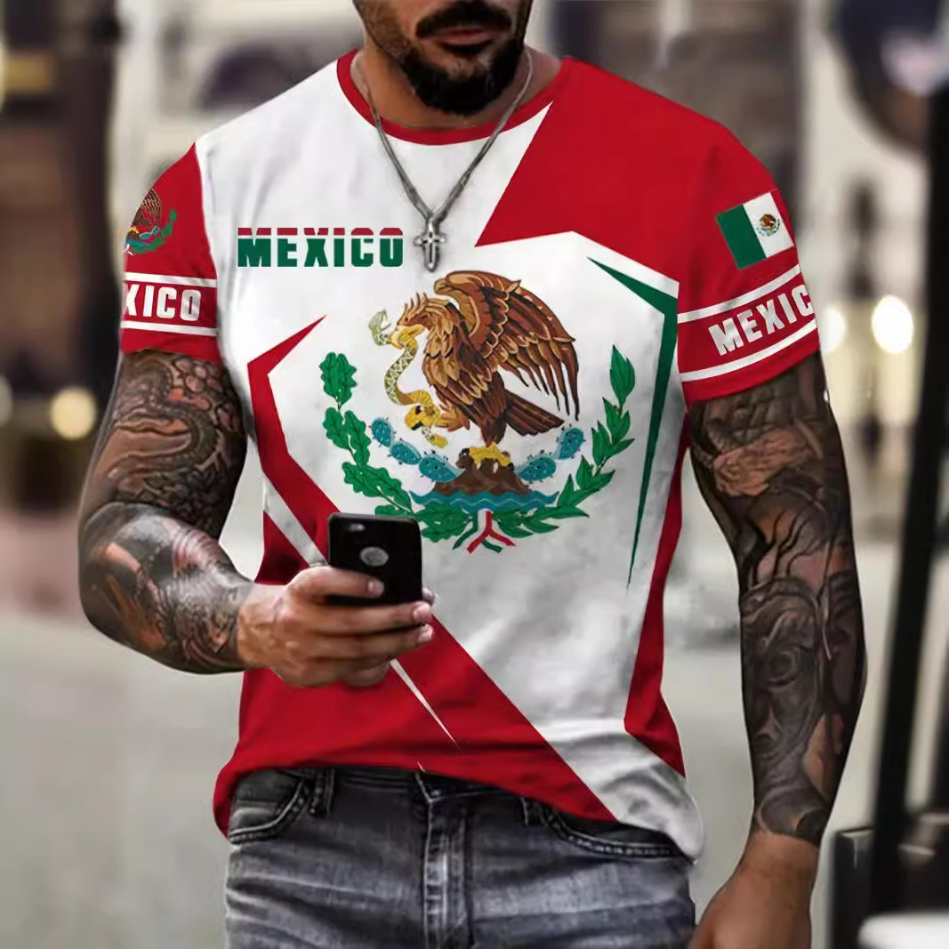 Round Neck Men's Short Sleeve T-shirt 7 Round Neck Men's Short Sleeve T-shirt - Image 7