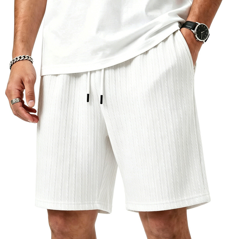 Jacquard Stretchable Loose-fit Shorts 5 Jacquard Stretchable Loose-fit Shorts - Image 5