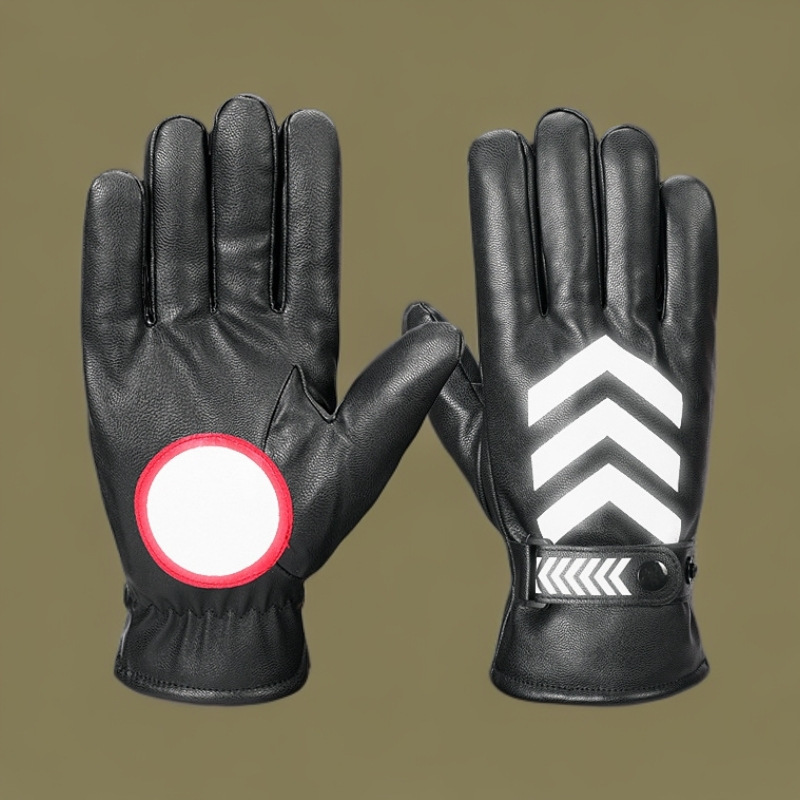 Fleece-lined Warm Winter Non-slip Reflective Gloves 6 Fleece-lined Warm Winter Non-slip Reflective Gloves - Image 6