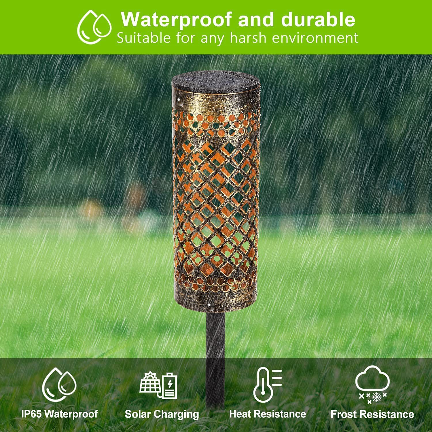 Metal Waterproof Solar-powered Lawn Lamps 5 Metal Waterproof Solar-powered Lawn Lamps - Image 5