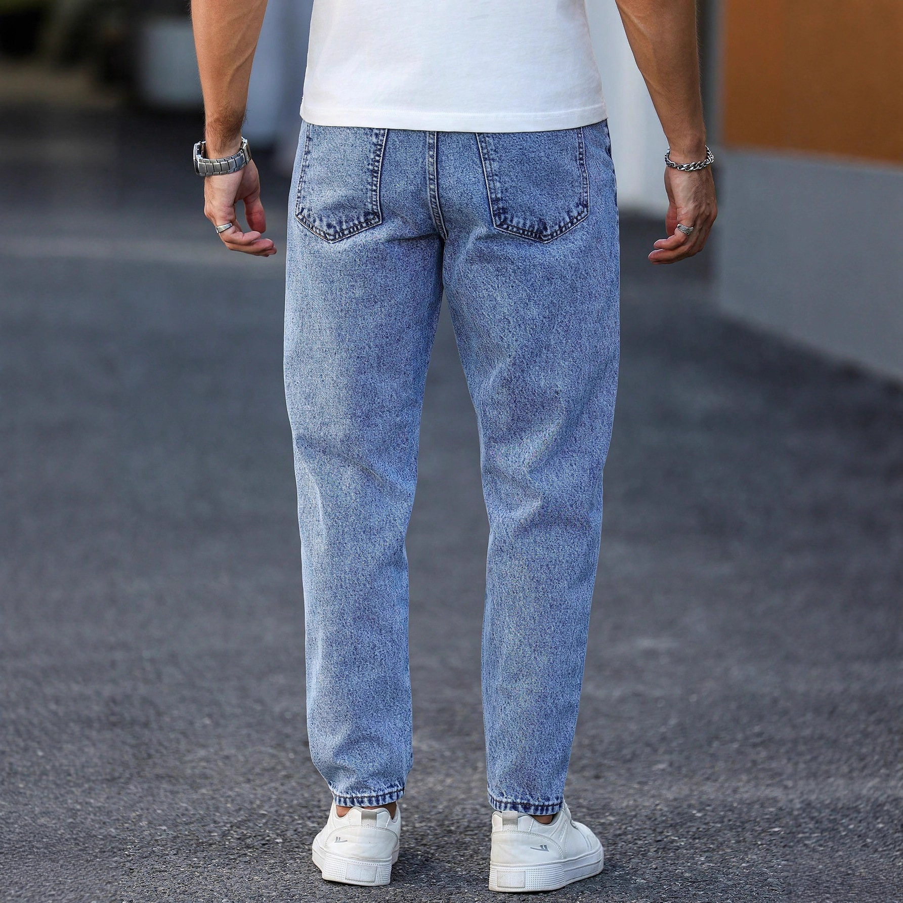 Light Blue Tapered Jeans 2 Light Blue Tapered Jeans - Image 2
