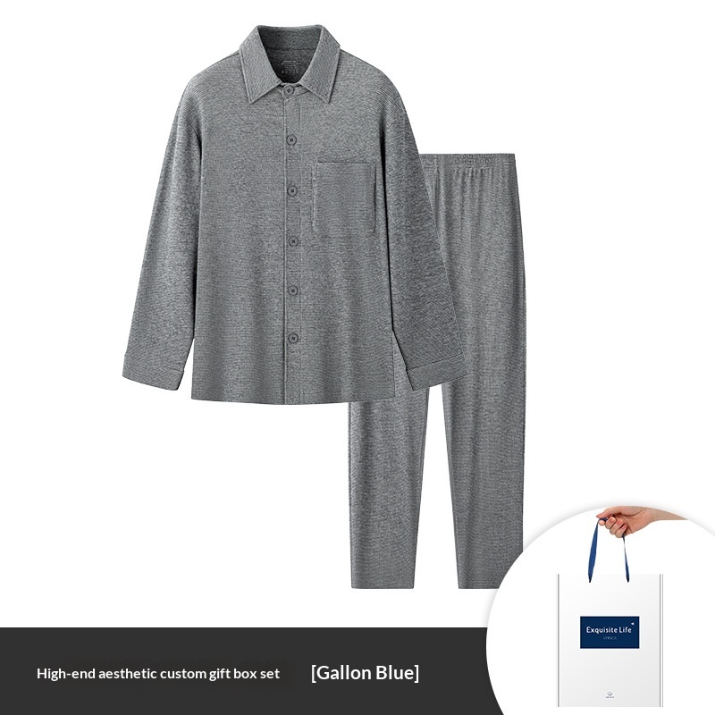 Jacquard Plaid Men's Pajama Set 2 Jacquard Plaid Men's Pajama Set - Image 2