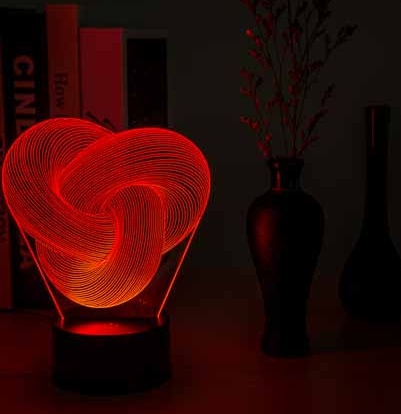 LED 3D Night Light Touch 3D Lighting 3 LED 3D Night Light Touch 3D Lighting - Image 3