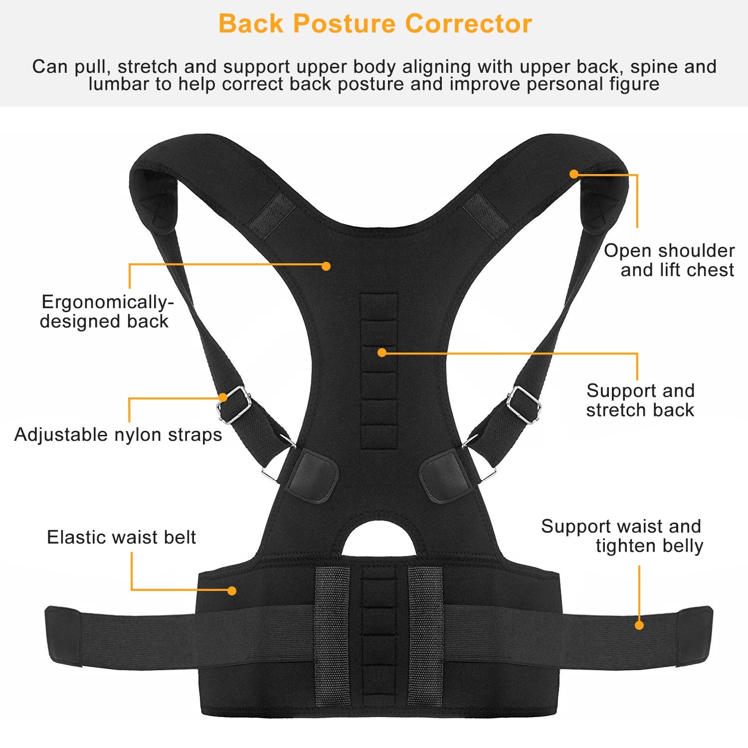 Posture Support Magnetic Lumbar Adjustable Braces For Pain Relief 7 Posture Support Magnetic Lumbar Adjustable Braces For Pain Relief - Image 7