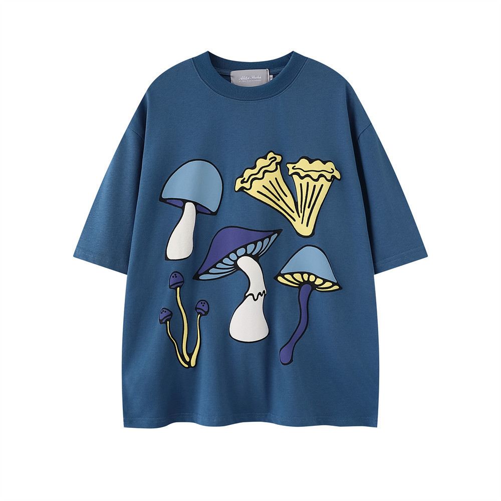 Mushroom Print T-shirt Casual Top 1 Mushroom Print T-shirt Casual Top