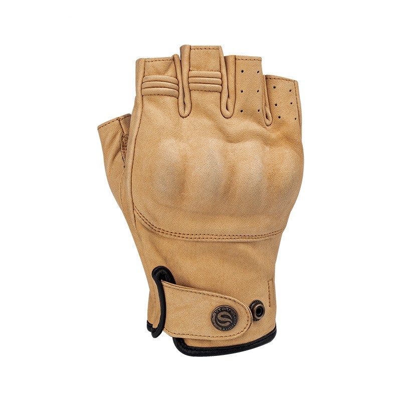 Vintage Leather Half-Finger Motorcycle Gloves 6 Vintage Leather Half-Finger Motorcycle Gloves - Image 6