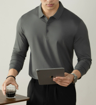 Men's Polo Shirt With Lapel Collar 2 Men's Polo Shirt With Lapel Collar - Image 2