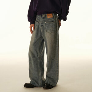 Home v4 VC 41 Vintage Washed Patchwork Reverse-wear Denim Jeans