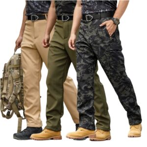 Fleece-Lined Warm Waterproof And Wear-Resistant Pants