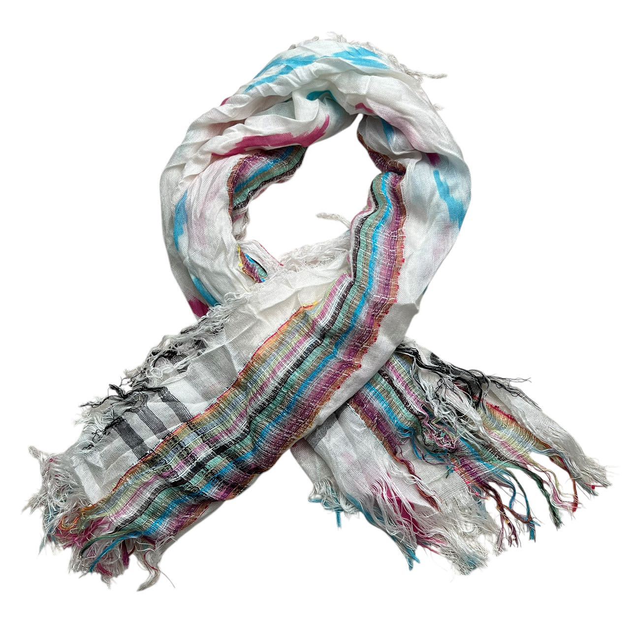 2pcs Colorful Striped Square Scarf For Women & Men 3 2pcs Colorful Striped Square Scarf For Women & Men - Image 3