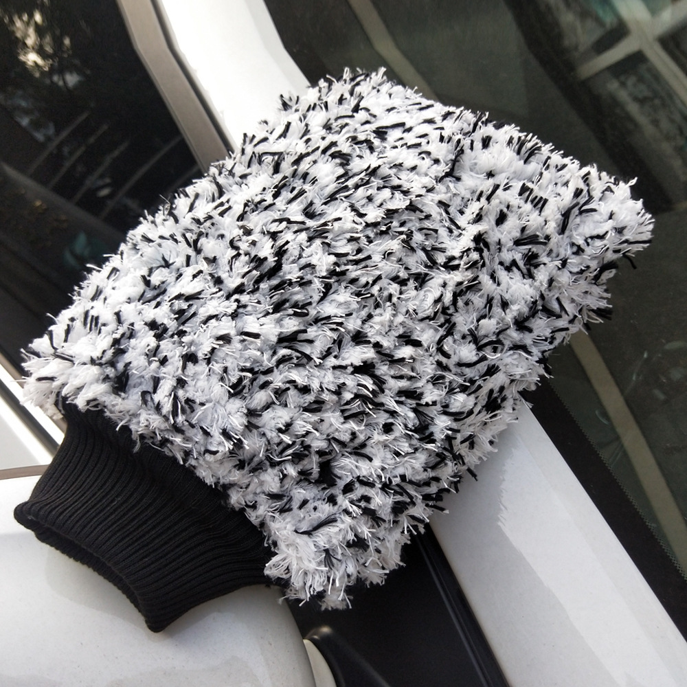 Large Coral Fleece Car Wash Glove 1 Large Coral Fleece Car Wash Glove