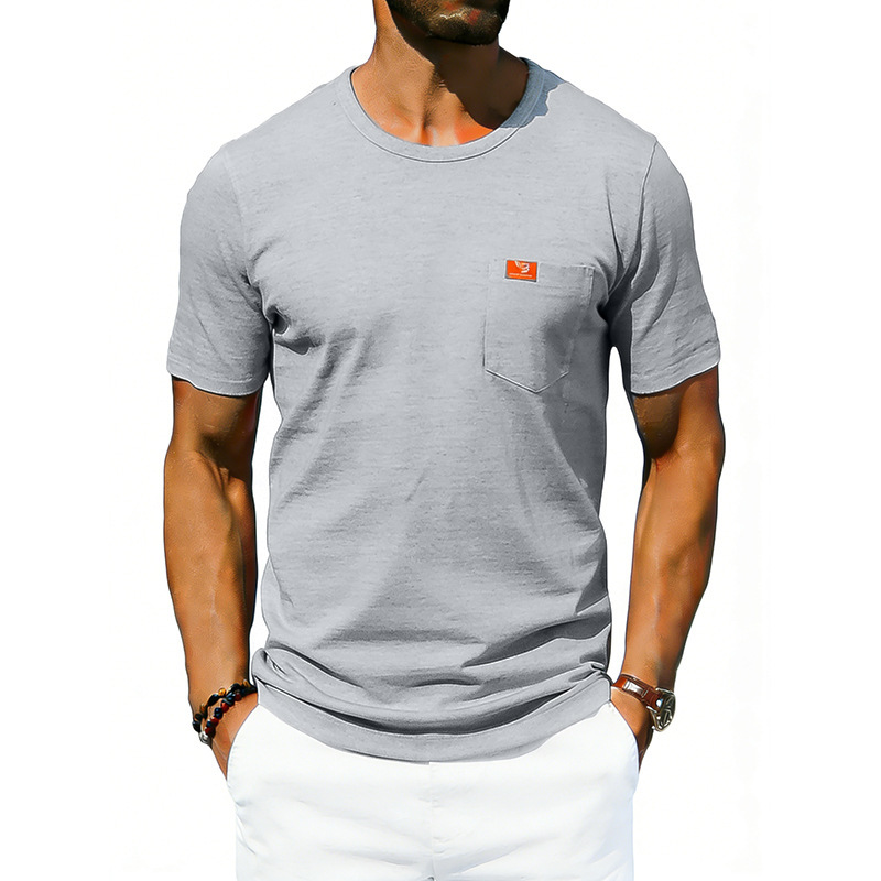 Men's Loose-fit Retro Crew-neck Short-sleeve T-shirt 7 Men's Loose-fit Retro Crew-neck Short-sleeve T-shirt - Image 7