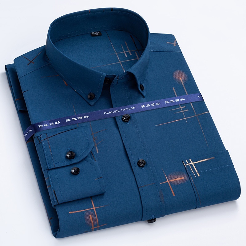 Men's Non-ironing, Anti-wrinkle, Plaid Shirt 3 Men's Non-ironing, Anti-wrinkle, Plaid Shirt - Image 3
