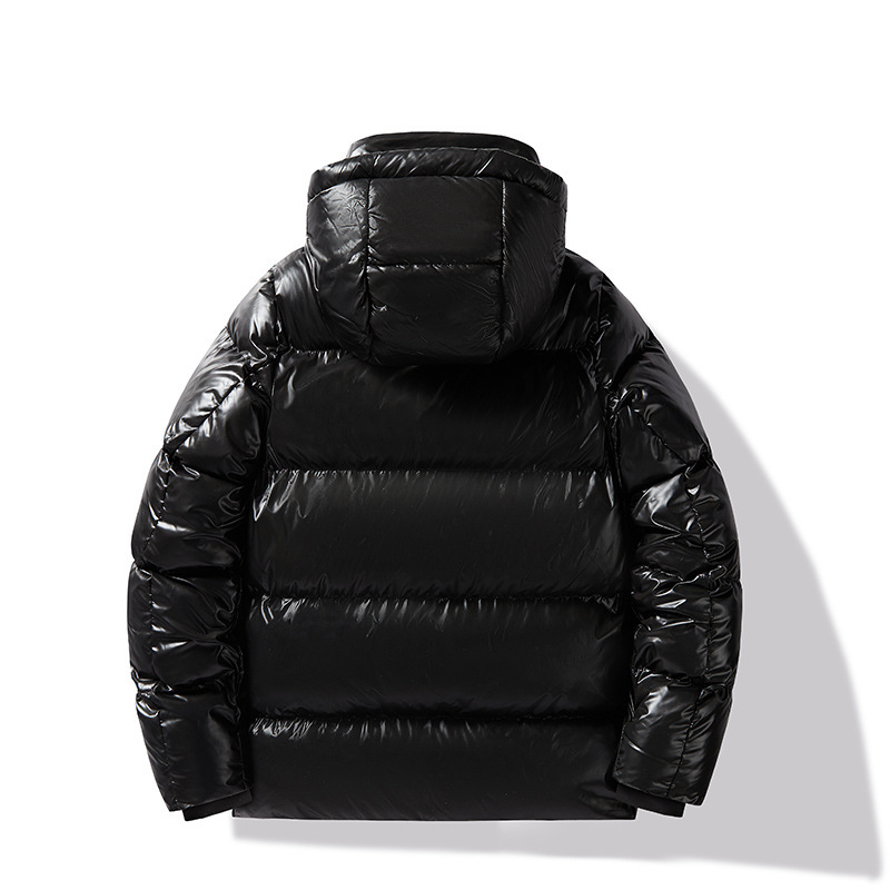 Loose-fitting Black Gold Cotton-padded Hooded Down Jacket 5 Loose-fitting Black Gold Cotton-padded Hooded Down Jacket - Image 5
