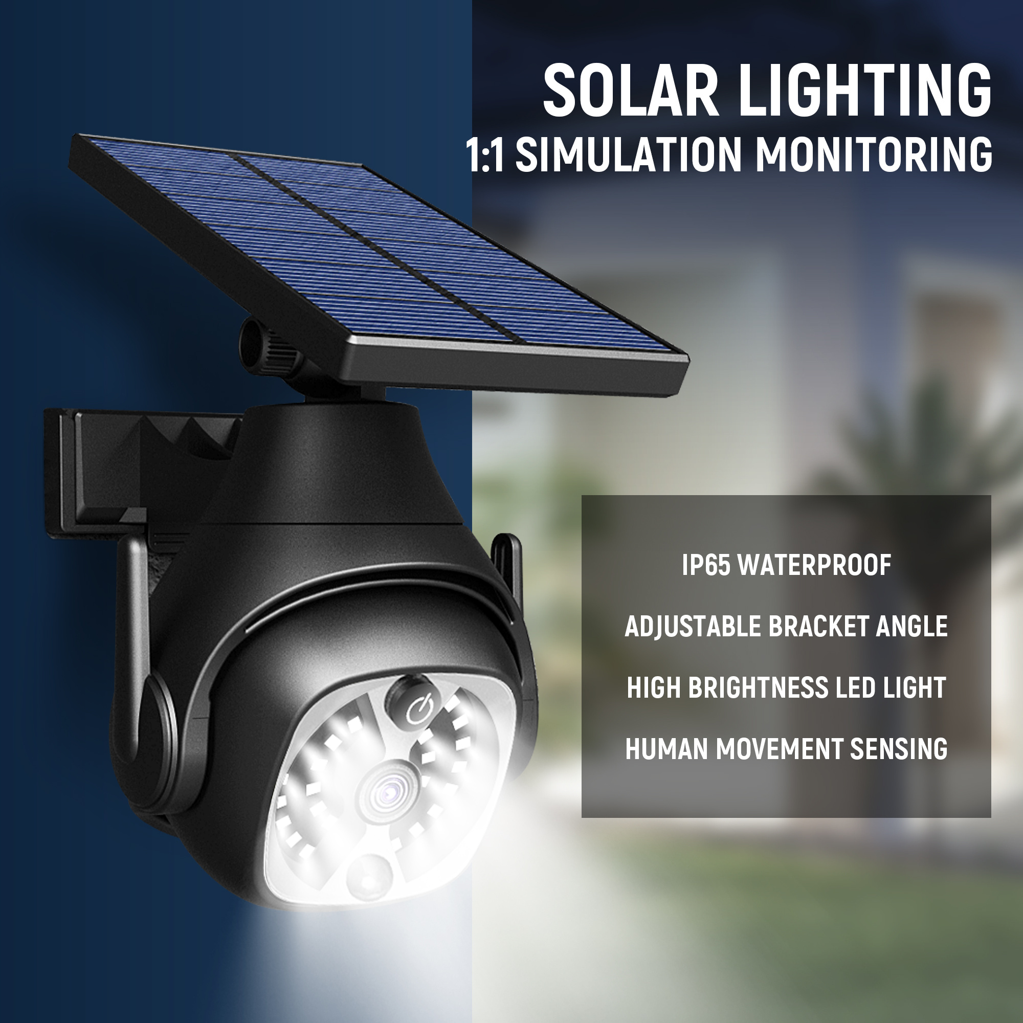 Solar Powered Waterproof Outdoor Courtyard Lights 2 Solar Powered Waterproof Outdoor Courtyard Lights - Image 2