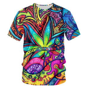 3D Digital Printing Floral Sweat-wicking Breathable T-shirt