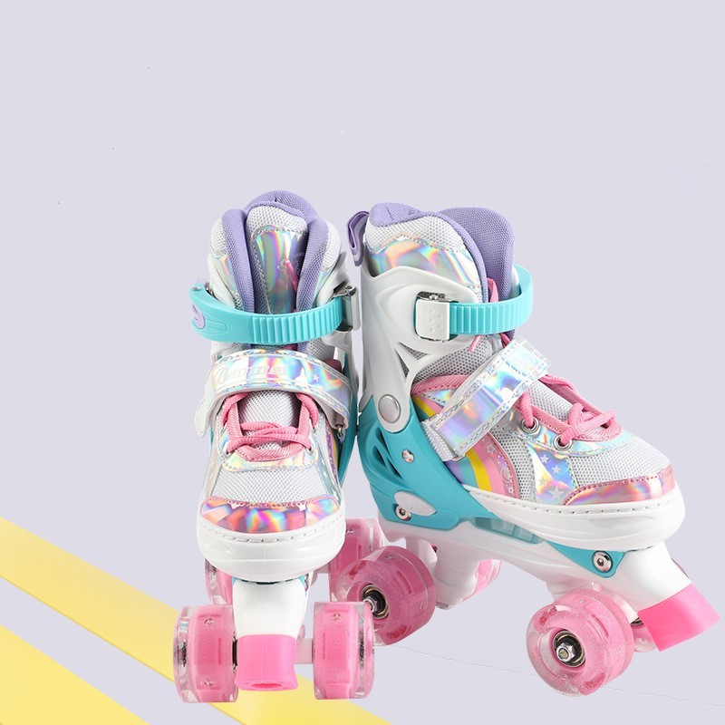 Children's Skates Double Row Four Wheel Full Flash 1 Children's Skates Double Row Four Wheel Full Flash