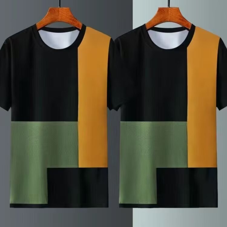 Summer Ice Silk Short Sleeve T-shirt Men 4 Summer Ice Silk Short Sleeve T-shirt Men - Image 4