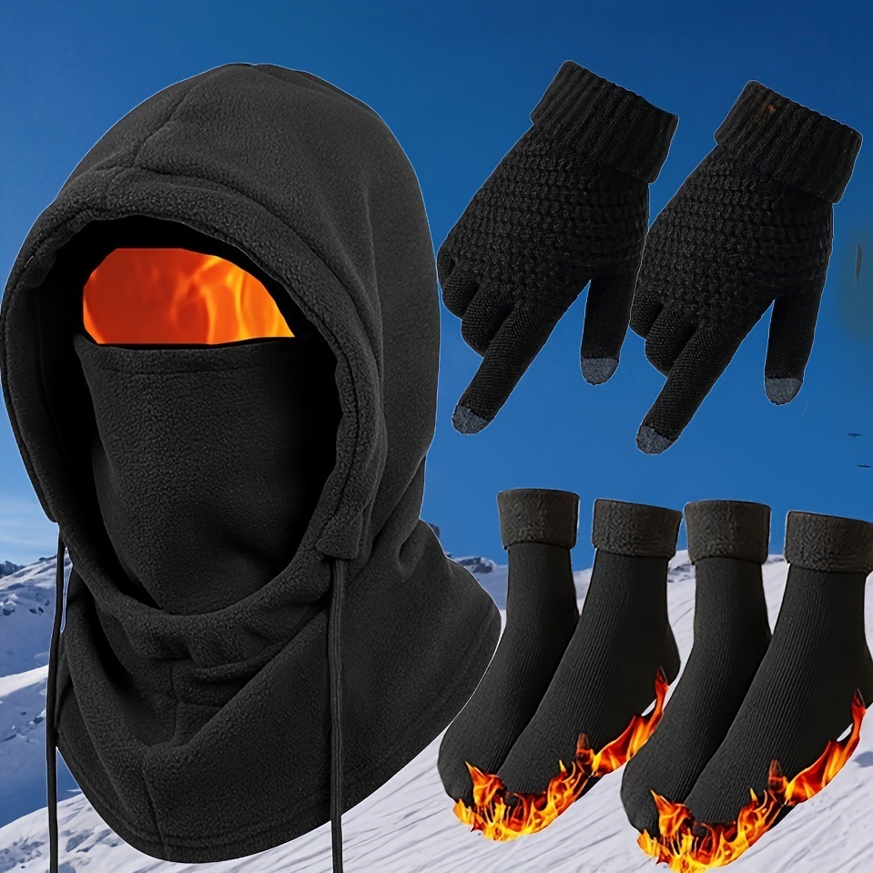 Winter Warm Hat Gloves Socks Set 1 Winter Warm Hat Gloves Socks Set