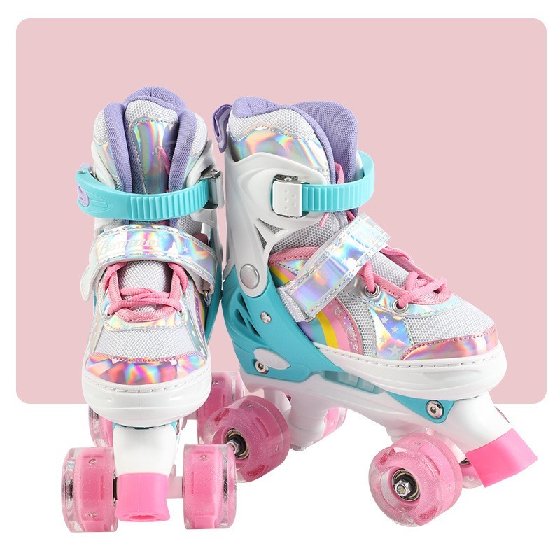 Children's Skates Double Row Four Wheel Full Flash 3 Children's Skates Double Row Four Wheel Full Flash - Image 3