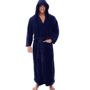 Thick Hooded Long Sleeve Nightgown