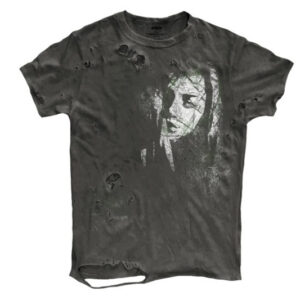 Distressed Washed Short-sleeve Ripped T-shirt For Men