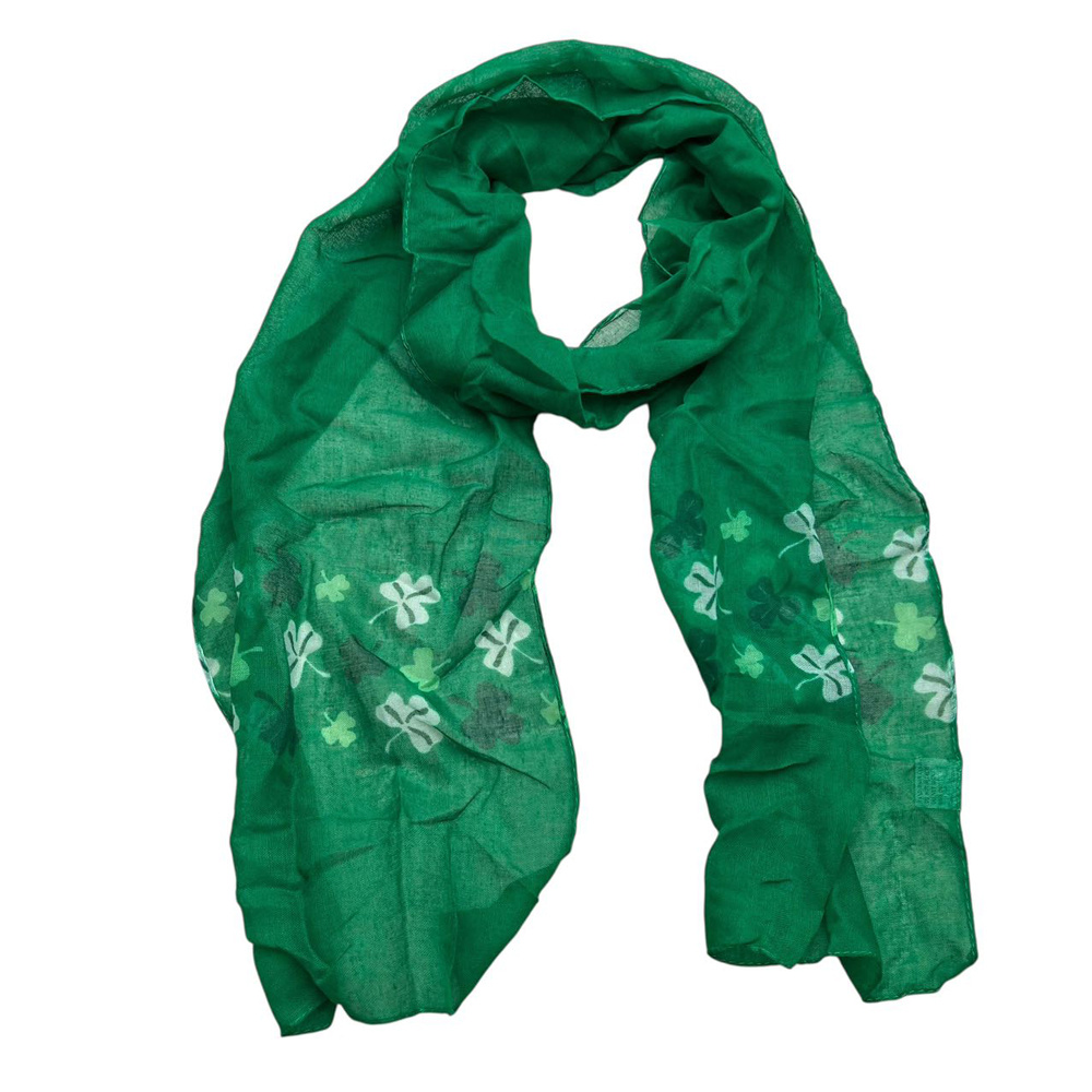 2pcs Olive Skinny Printed Scarf For Women & Men 3 2pcs Olive Skinny Printed Scarf For Women & Men - Image 3