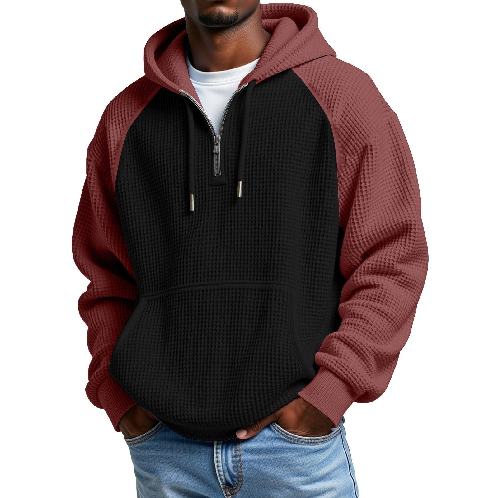 Waffle-knit Long-sleeve Hooded Jacket 7 Waffle-knit Long-sleeve Hooded Jacket - Image 7