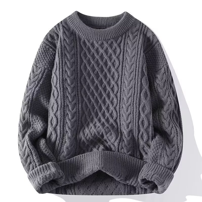 Round-neck High-neck Fleece-lined Solid-color Sweater 10 Round-neck High-neck Fleece-lined Solid-color Sweater - Image 10