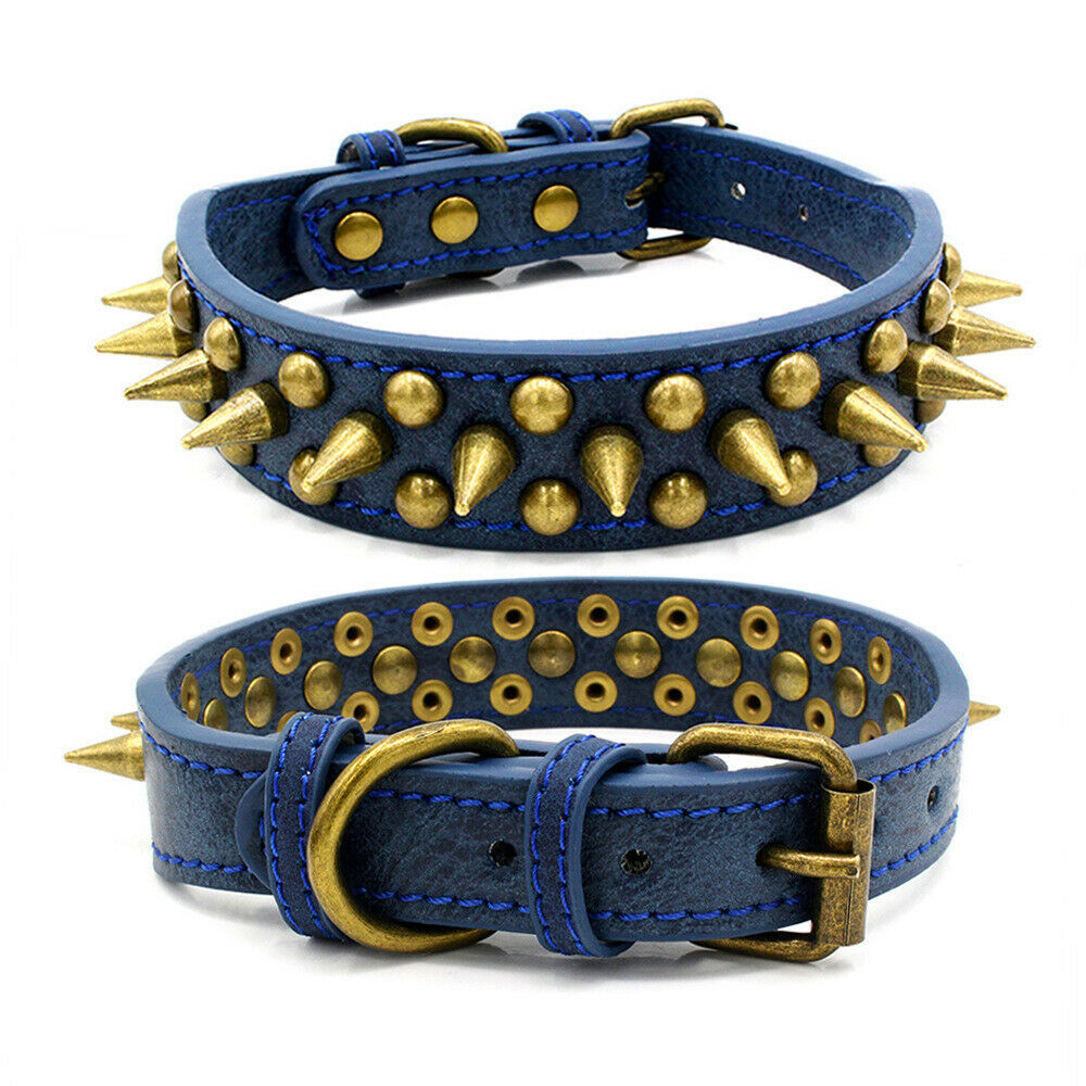 Retro Studded Leather Dog Collar with Spikes & Rivets – Sizes S to XL 6 Retro Studded Leather Dog Collar with Spikes & Rivets – Sizes S to XL - Image 6