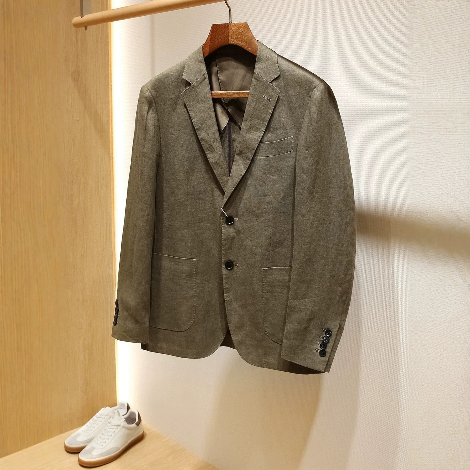 Plus-size Men's Linen Slim-fit Suit Set 7 Plus-size Men's Linen Slim-fit Suit Set - Image 7