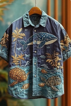 Retro style 3D Printed Short Sleeve Shirt 5 Retro style 3D Printed Short Sleeve Shirt - Image 5