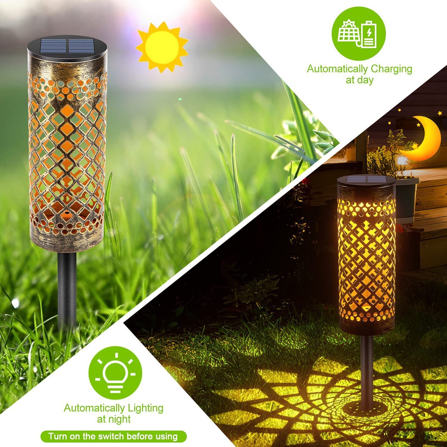Metal Waterproof Solar-powered Lawn Lamps 3 Metal Waterproof Solar-powered Lawn Lamps - Image 3