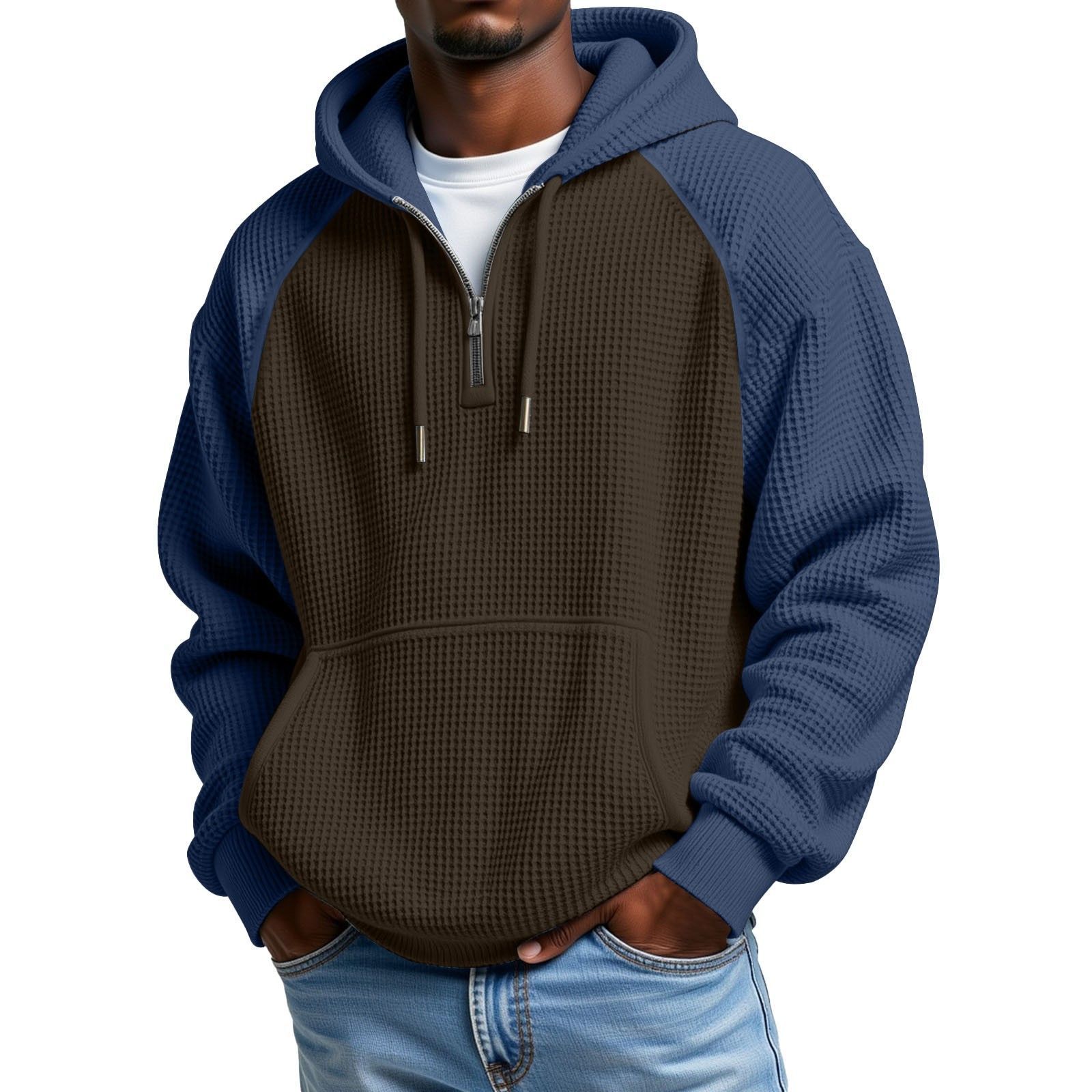 Waffle-knit Long-sleeve Hooded Jacket 8 Waffle-knit Long-sleeve Hooded Jacket - Image 8