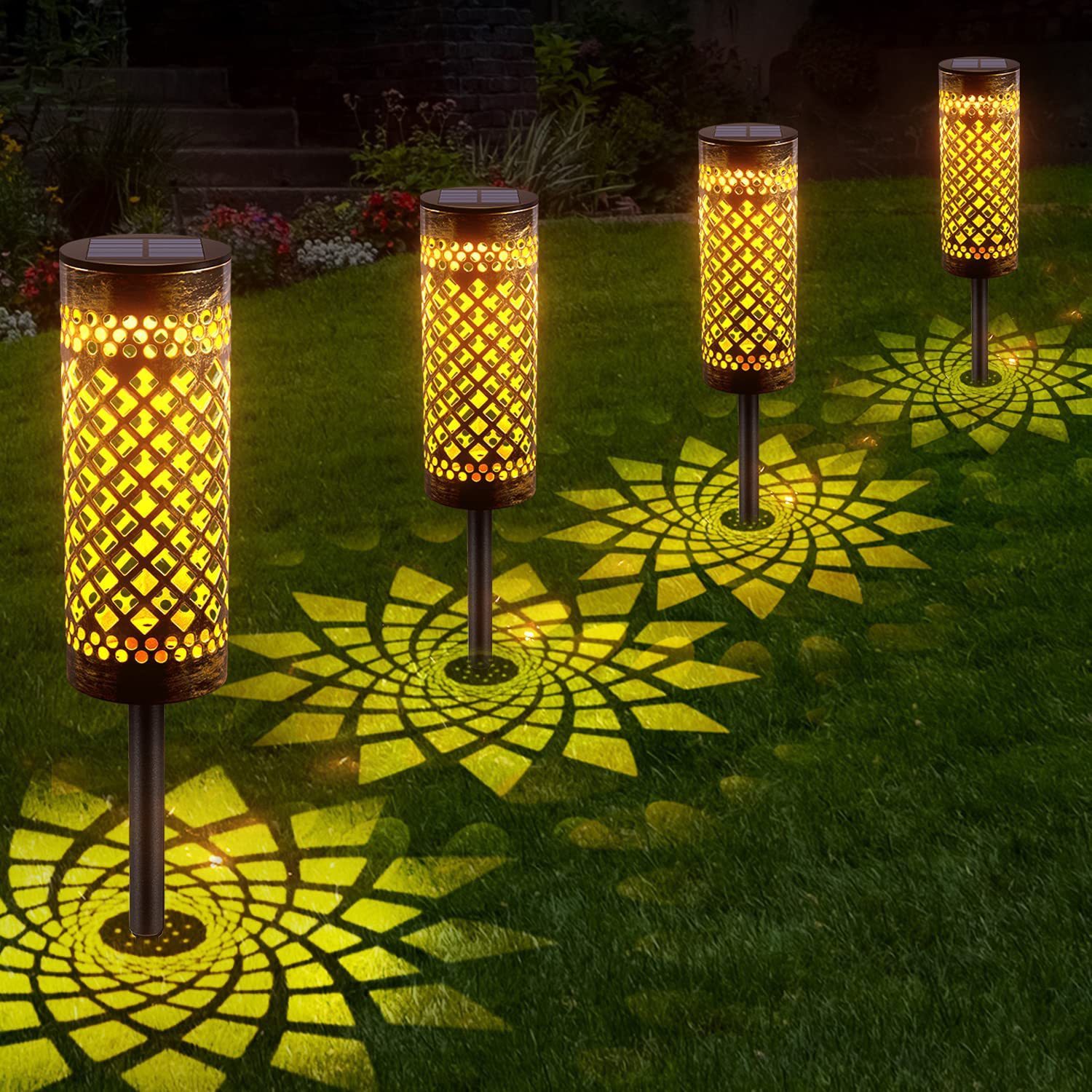 Metal Waterproof Solar-powered Lawn Lamps 1 Metal Waterproof Solar-powered Lawn Lamps