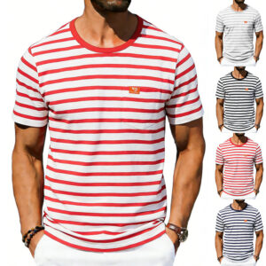 Men's Loose-fit Retro Crew-neck Short-sleeve T-shirt