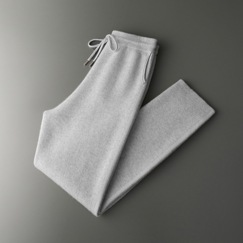 Cashmere Loose Knitted Casual Pants 2 Cashmere Loose Knitted Casual Pants - Image 2