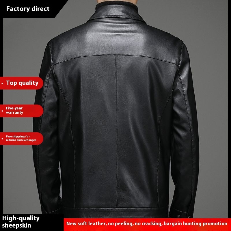Fleece-lined Soft Leather Jacket 3 Fleece-lined Soft Leather Jacket - Image 3