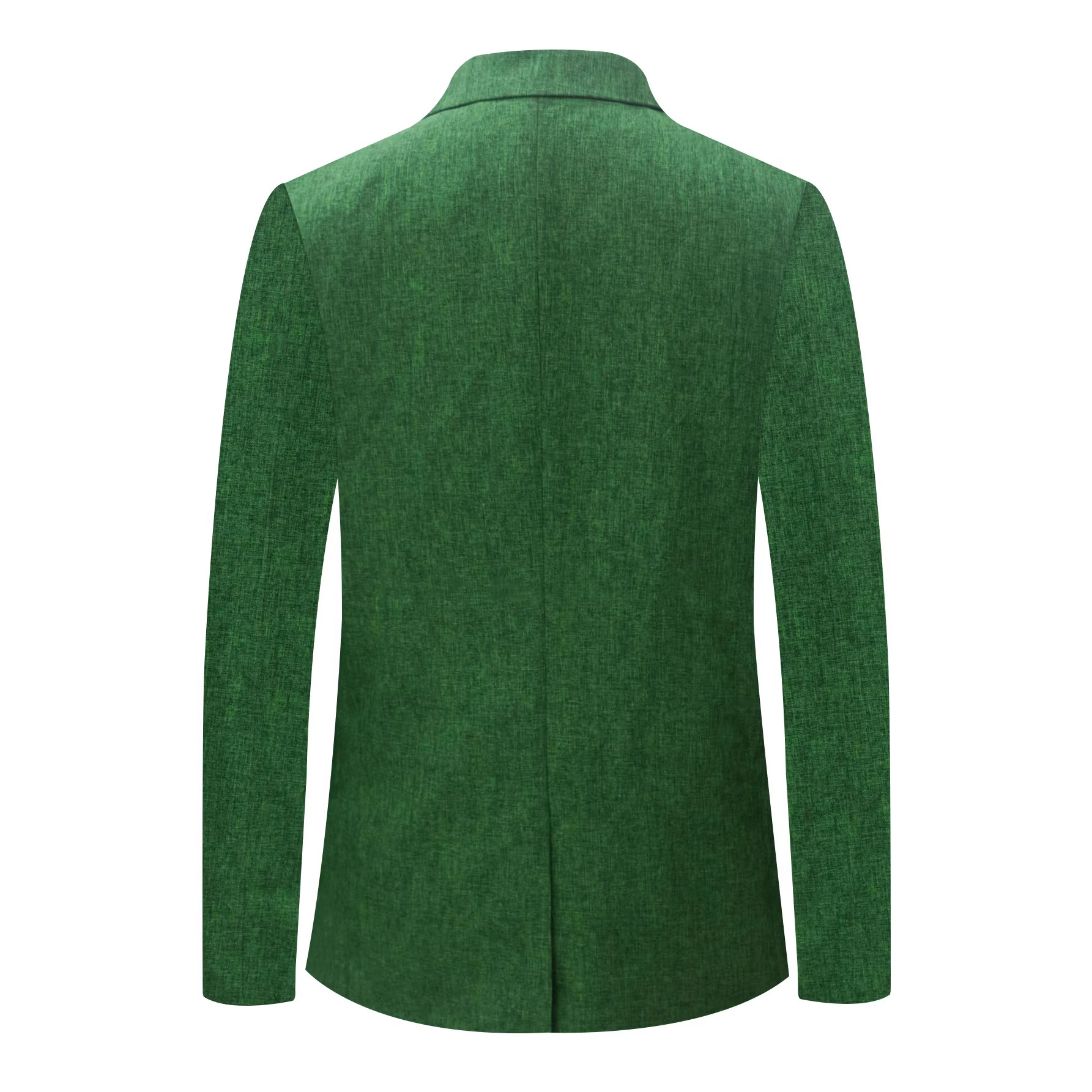 Men's Casual Solid Color Suit Jacket 3 Men's Casual Solid Color Suit Jacket - Image 3