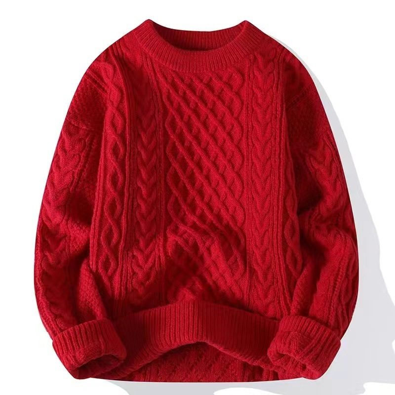 Round-neck High-neck Fleece-lined Solid-color Sweater 3 Round-neck High-neck Fleece-lined Solid-color Sweater - Image 3