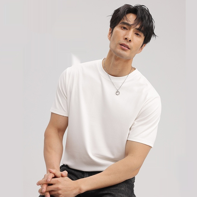 High-quality Crew Neck Short-sleeved T-shirt 8 High-quality Crew Neck Short-sleeved T-shirt - Image 8