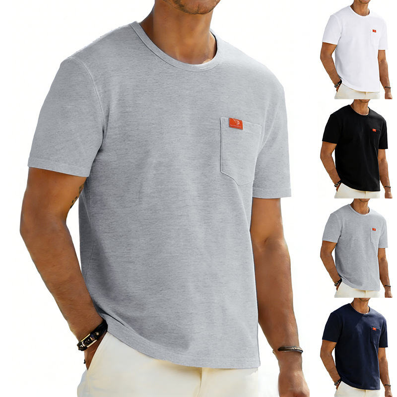 Men's Loose-fit Retro Crew-neck Short-sleeve T-shirt 8 Men's Loose-fit Retro Crew-neck Short-sleeve T-shirt - Image 8
