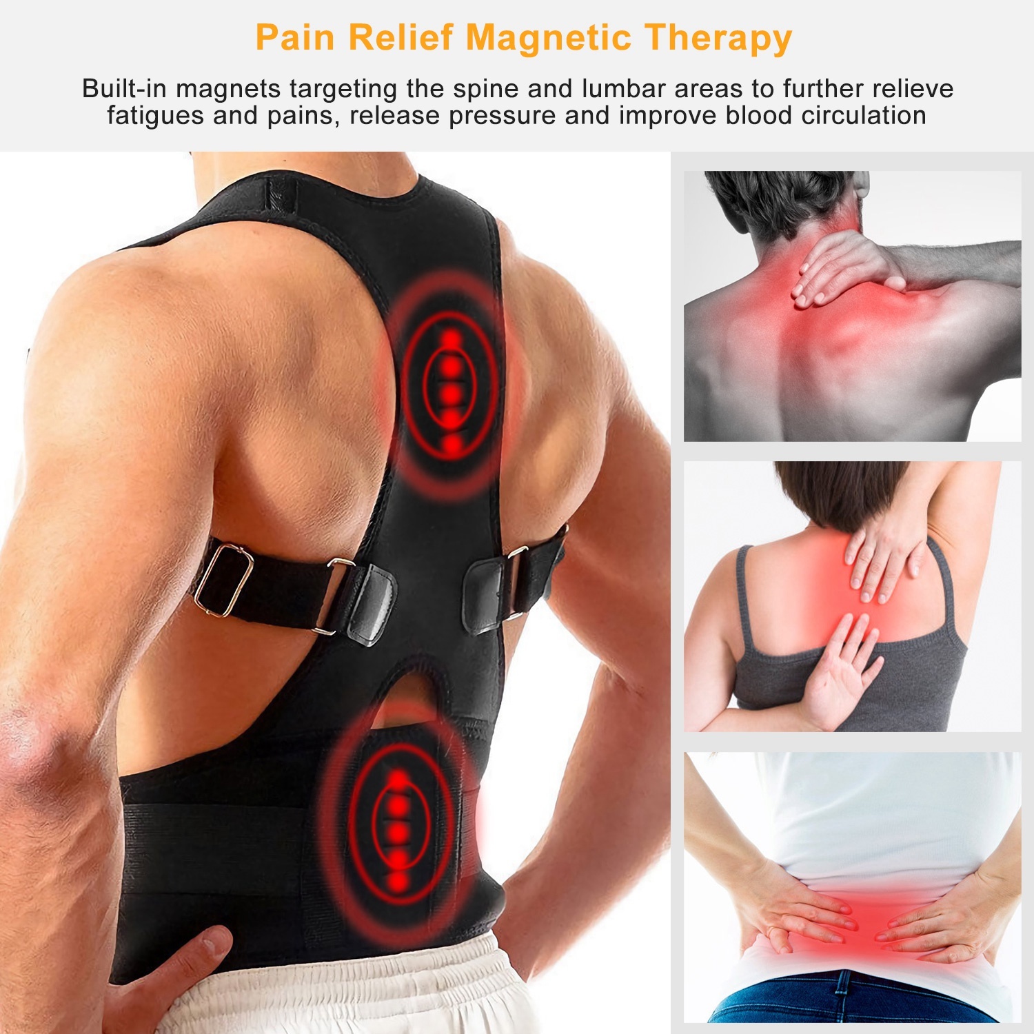 Posture Support Magnetic Lumbar Adjustable Braces For Pain Relief 8 Posture Support Magnetic Lumbar Adjustable Braces For Pain Relief - Image 8