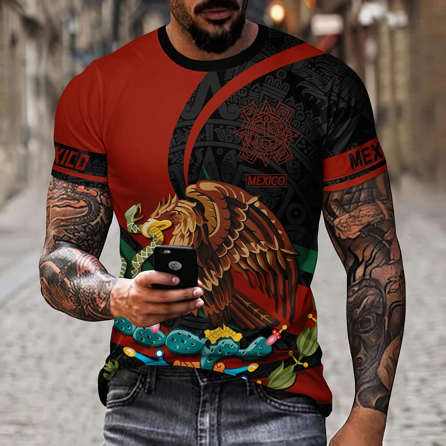 Round Neck Men's Short Sleeve T-shirt 8 Round Neck Men's Short Sleeve T-shirt - Image 8